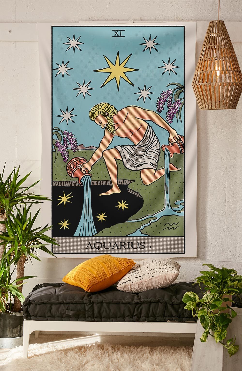 Aquarius Tarot Tapestry tapestry Nirvana Threads