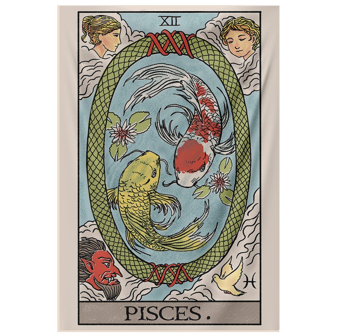 Pisces Tarot Tapestry tapestry Nirvana Threads