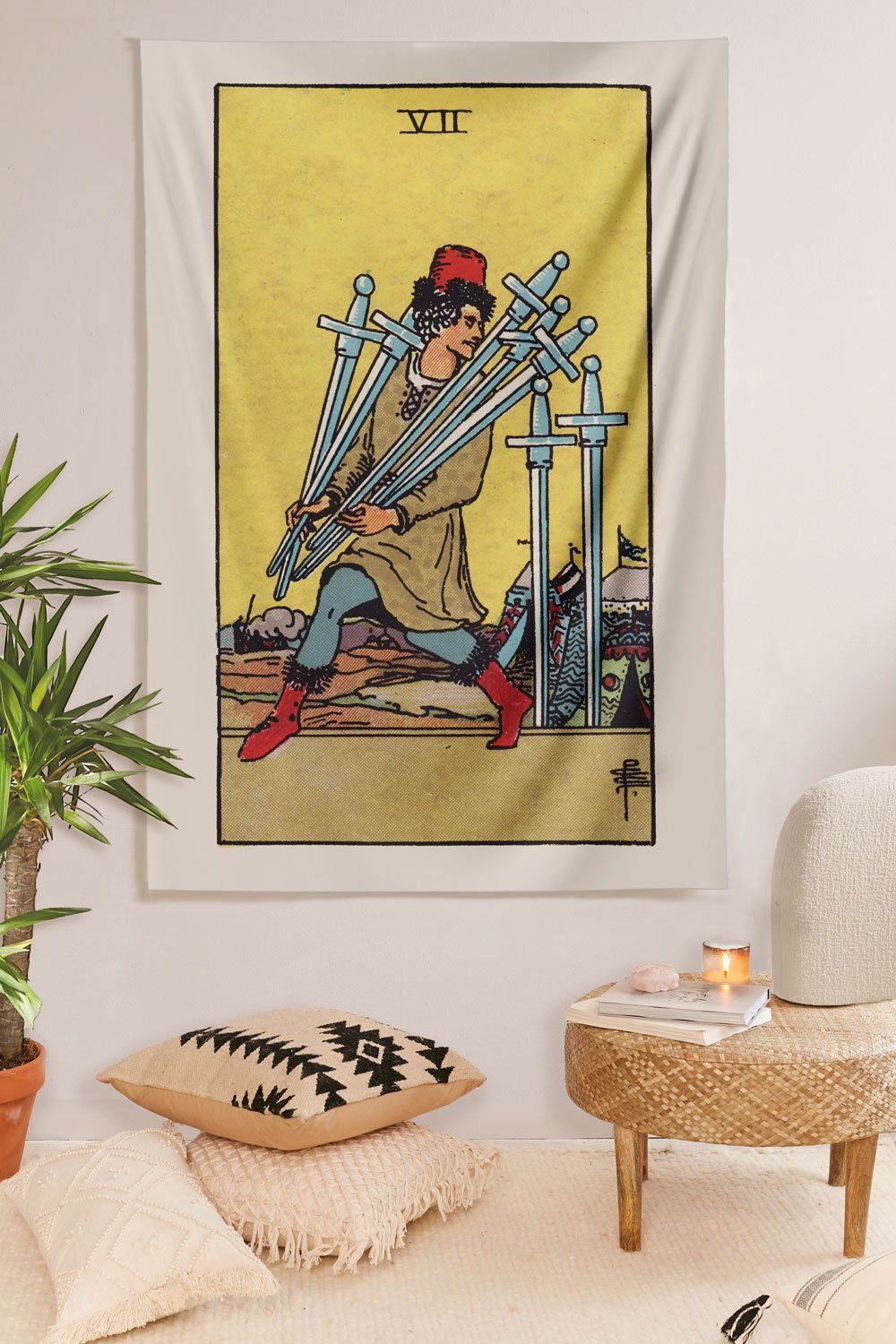 7 of Swords Tapestry tapestry NirvanaThreads 