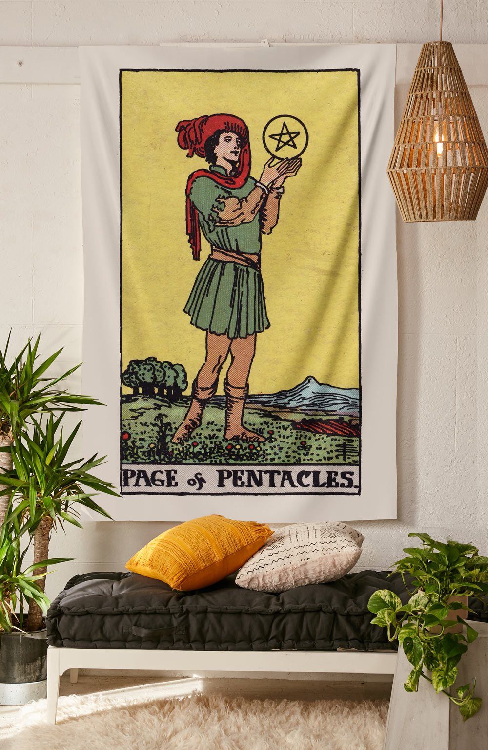 Page of Pentacles Tapestry tapestry NirvanaThreads