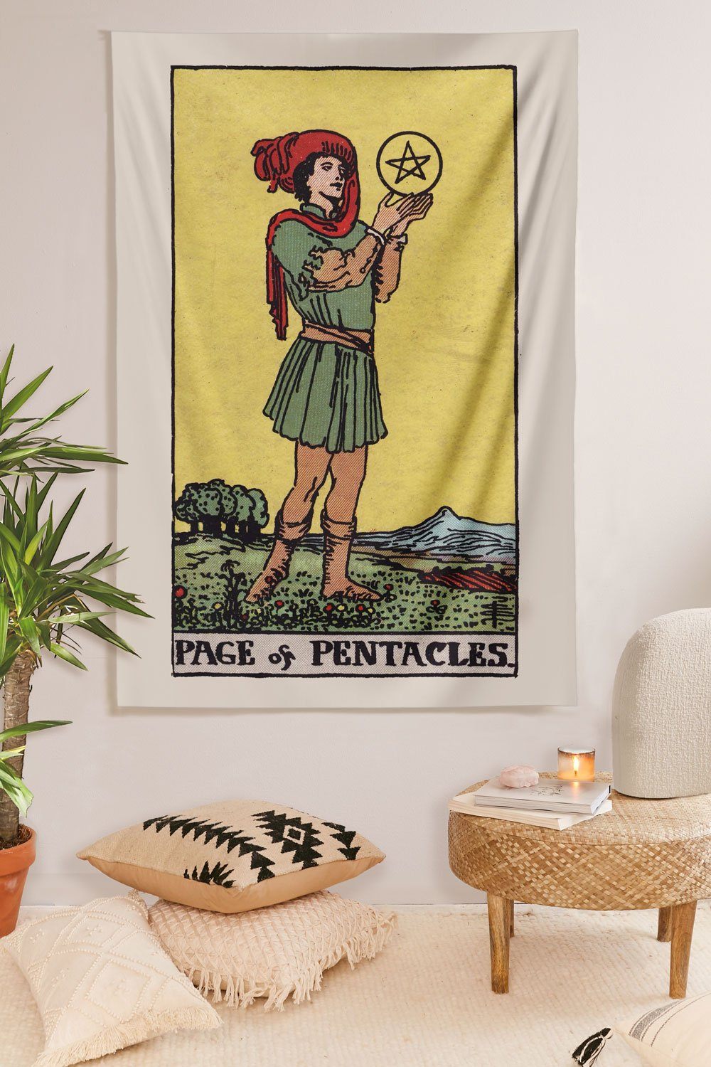 Page of Pentacles Tapestry tapestry NirvanaThreads