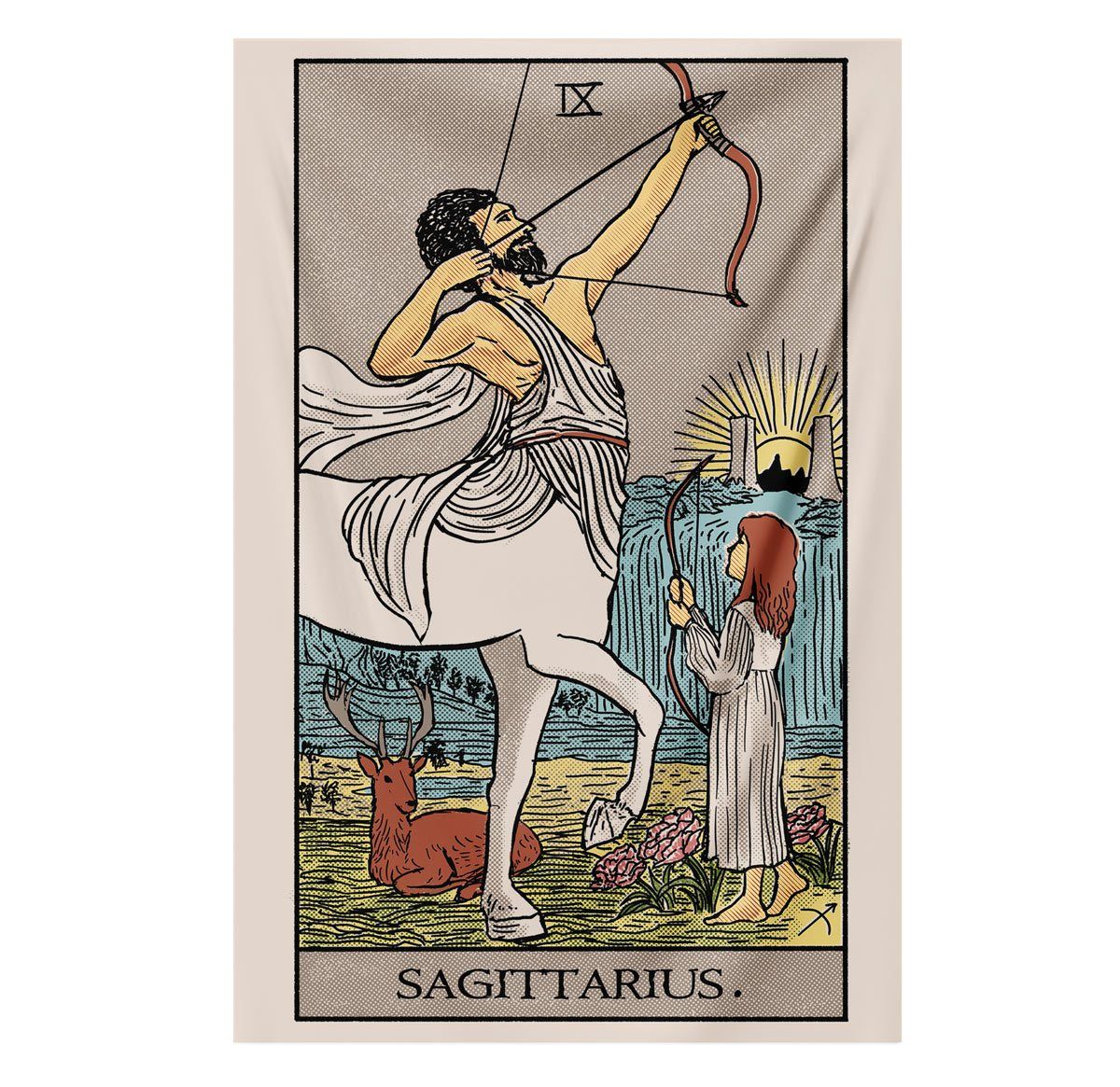 Sagittarius Tarot Tapestry tapestry Nirvana Threads
