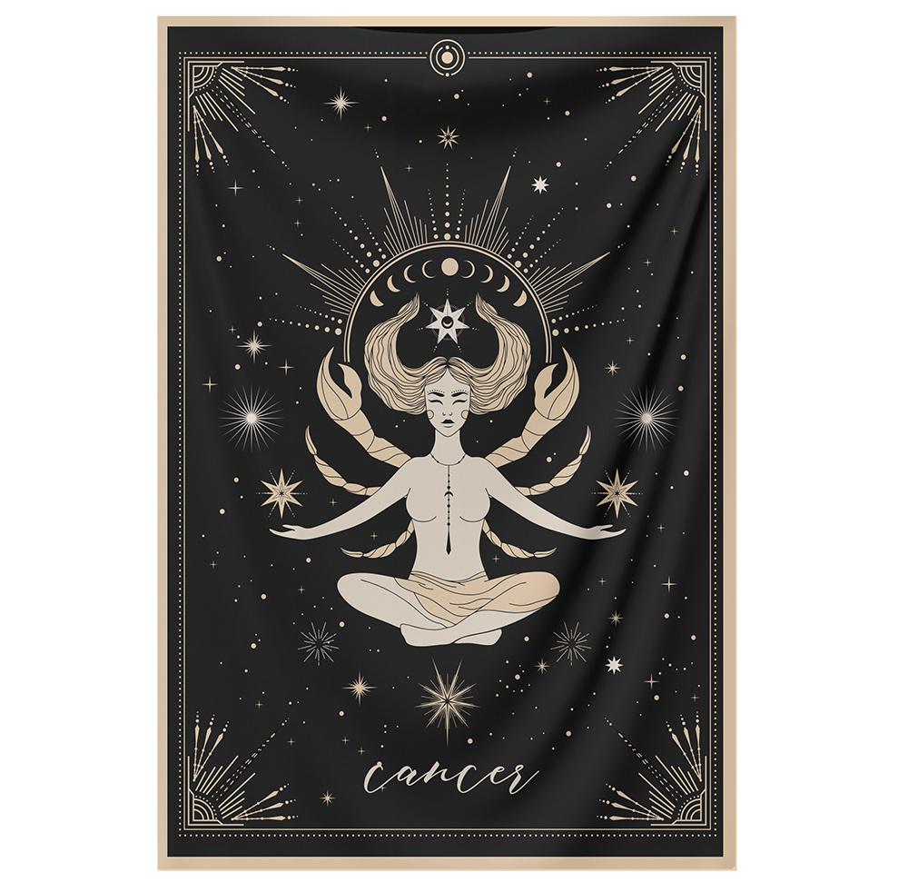 The-Cancer Tapestry-is-a-great-gift-to-say-I-love-you-but-I-also-love-astrology-tarot-wall-hanging-boho-bedroom-zodiac-vibes-from-NirvanaThreads-Nirvana-Threads