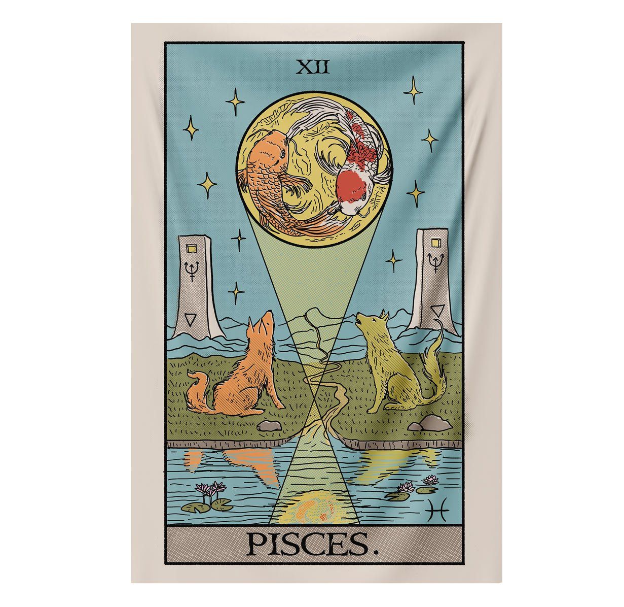 The Pisces Moon Tapestry tapestry Nirvana Threads 