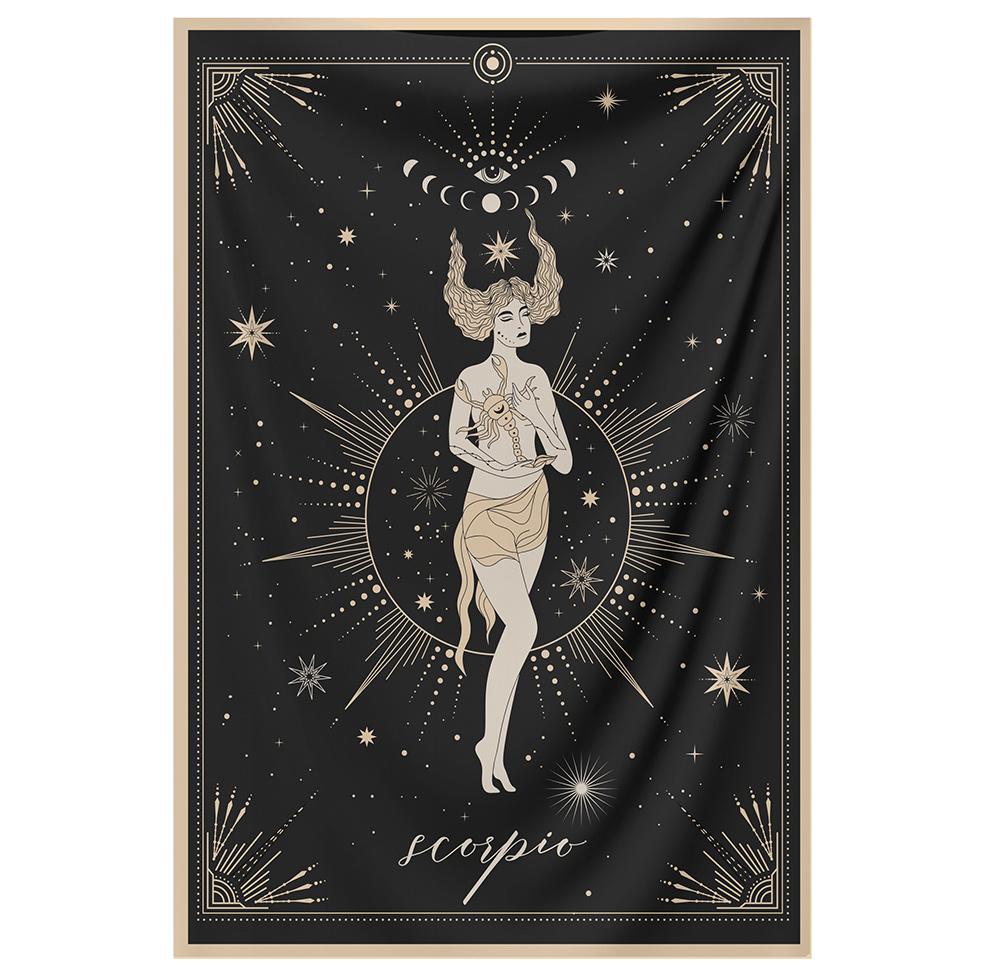The-Scorpio Tapestry-is-a-great-gift-to-say-I-love-you-but-I-also-love-astrology-tarot-wall-hanging-boho-bedroom-zodiac-vibes-from-NirvanaThreads-Nirvana-Threads