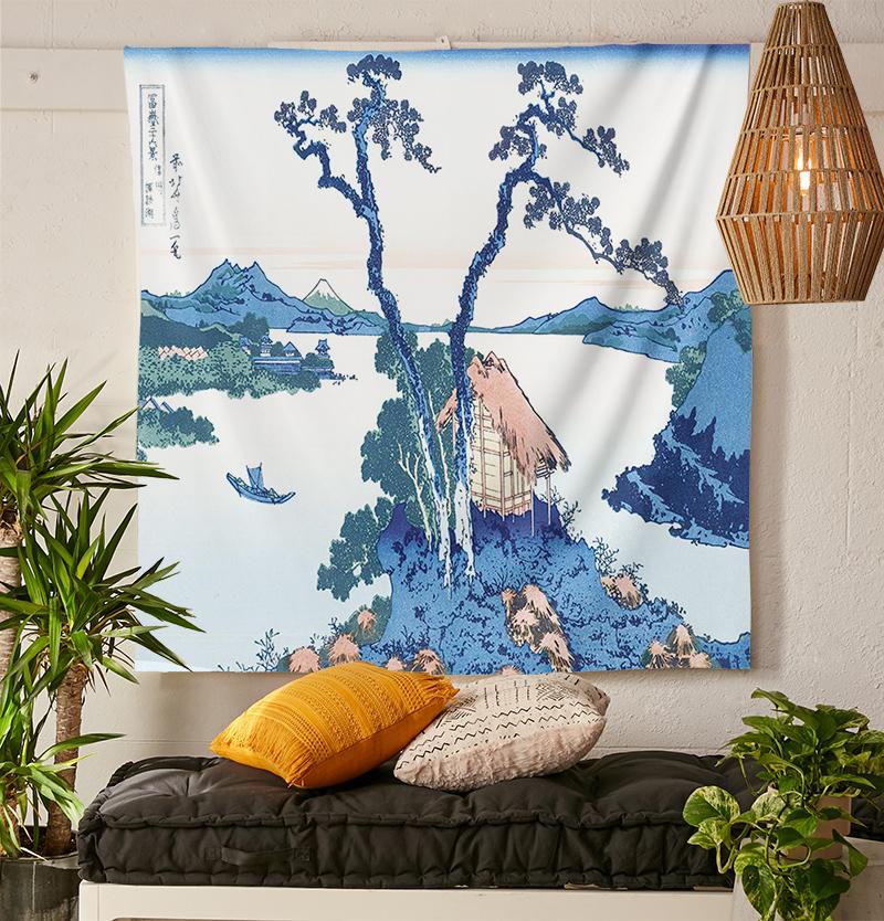 Japanese Lake Tapestry-nirvanathreads