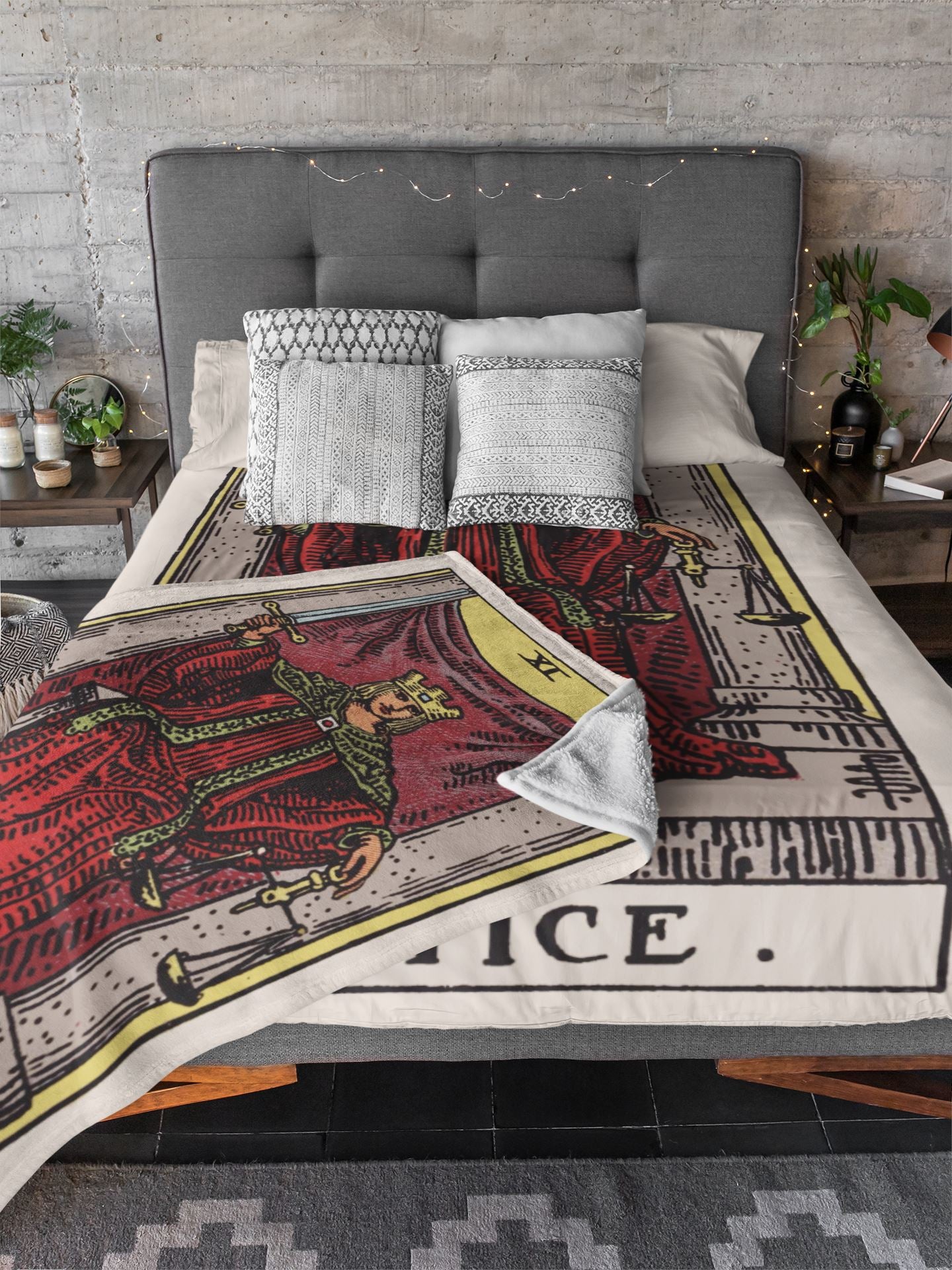 Justice Tarot Blanket blanket Nirvana Threads