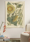 The Sunflower Flora Tapestry (60x40 inches / 150x100 cm) from Nirvana Threads is the perfect vintage flora gift to say I love you but I also love classic garden floral wall hanging boho bedroom vibes