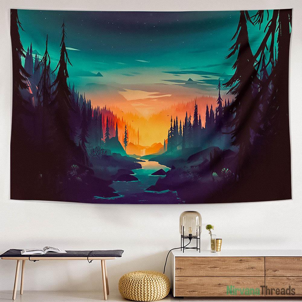 Painted Valley Tapestry-nirvanathreads