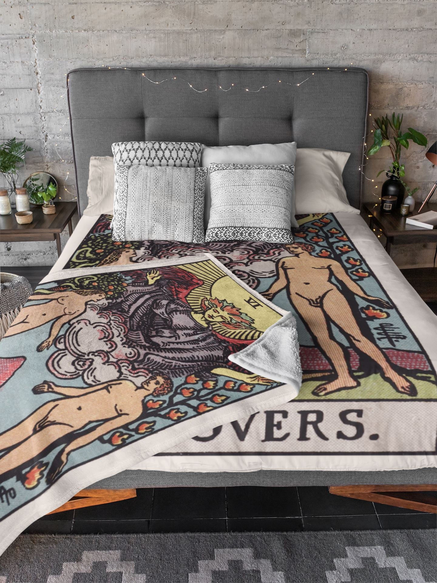 Lovers Tarot Blanket blanket Nirvana Threads