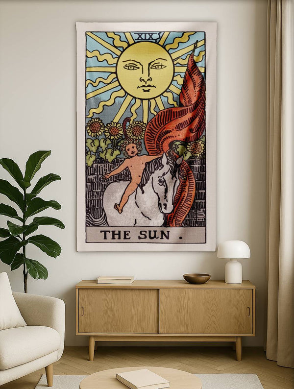 19-the-sun-tarot-tapestry-wall