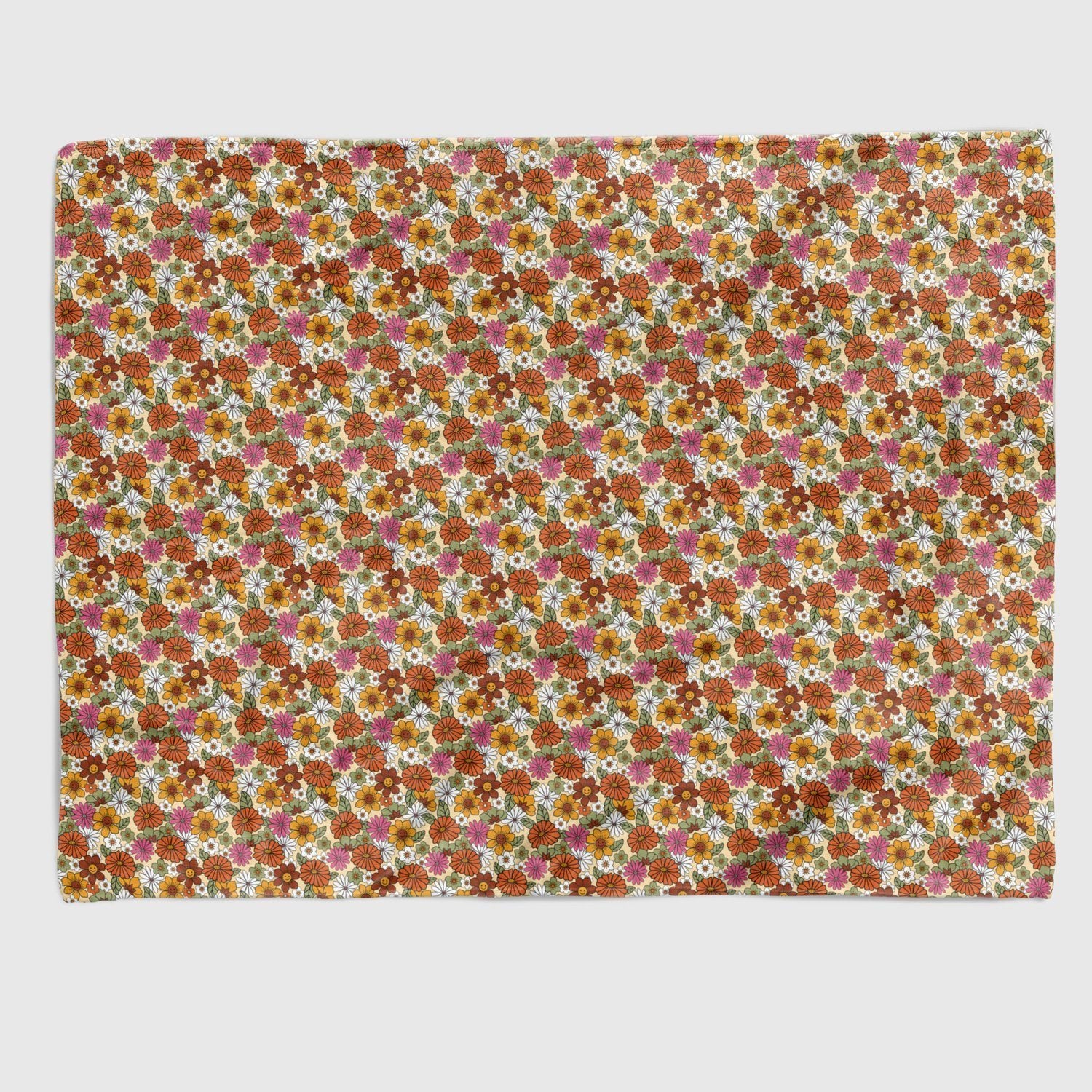 Flowers Retro Blanket blanket Nirvana Threads Flowers Queen (200 x 150 cm) 