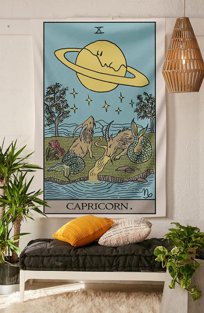 Capricorn Tarot Tapestry tapestry Nirvana Threads