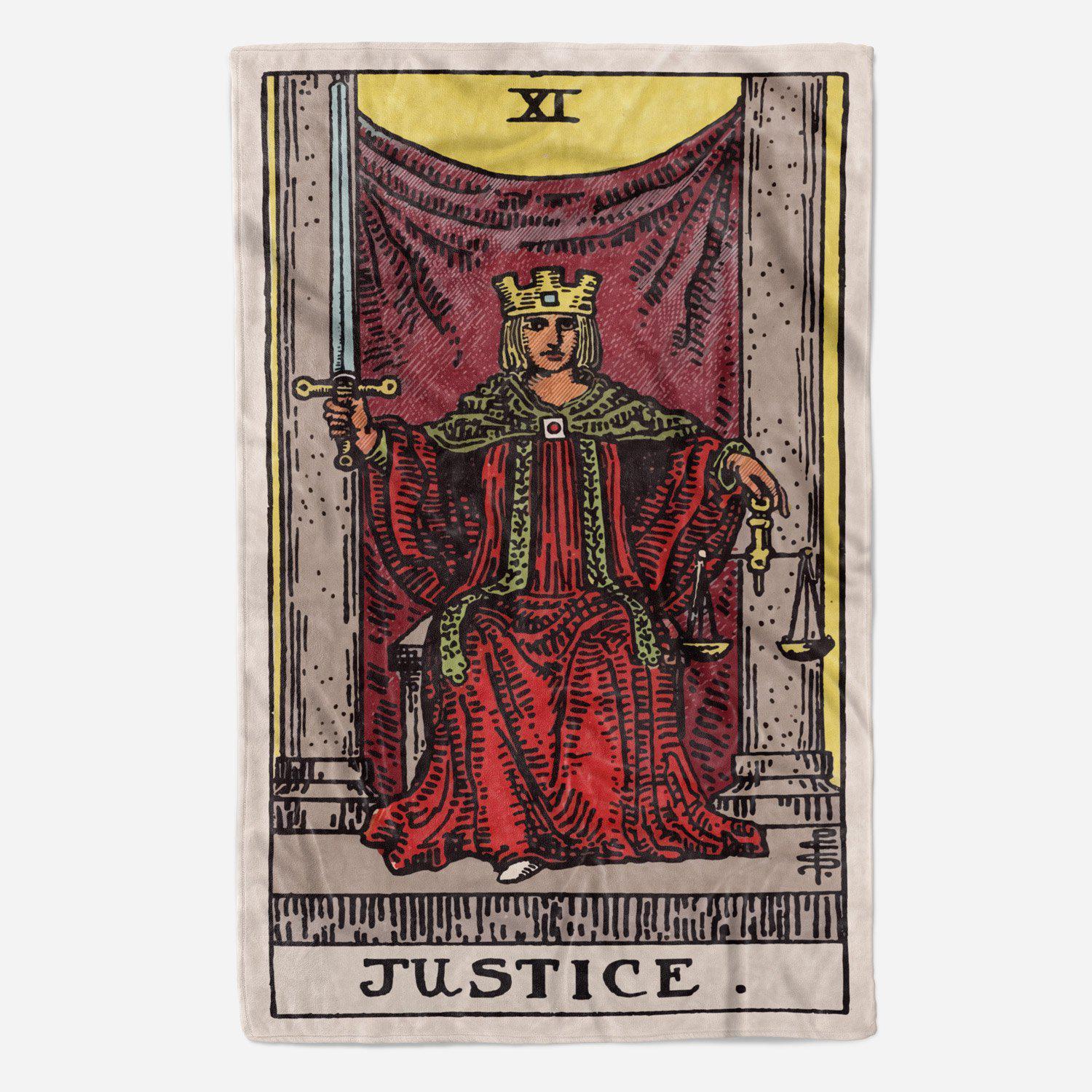 Justice Tarot Blanket blanket Nirvana Threads 