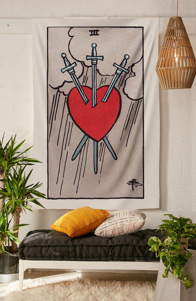 3 of Swords Tapestry tapestry NirvanaThreads