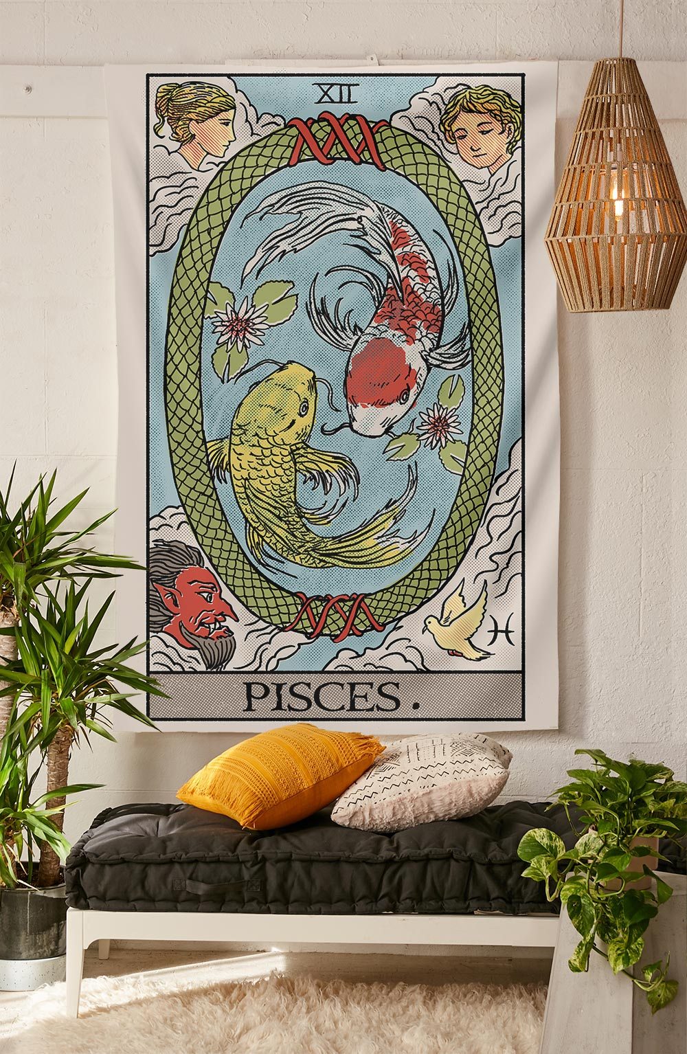 Pisces Tarot Tapestry tapestry Nirvana Threads 