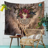 Skull Dreamcatcher Tapestry-nirvanathreads