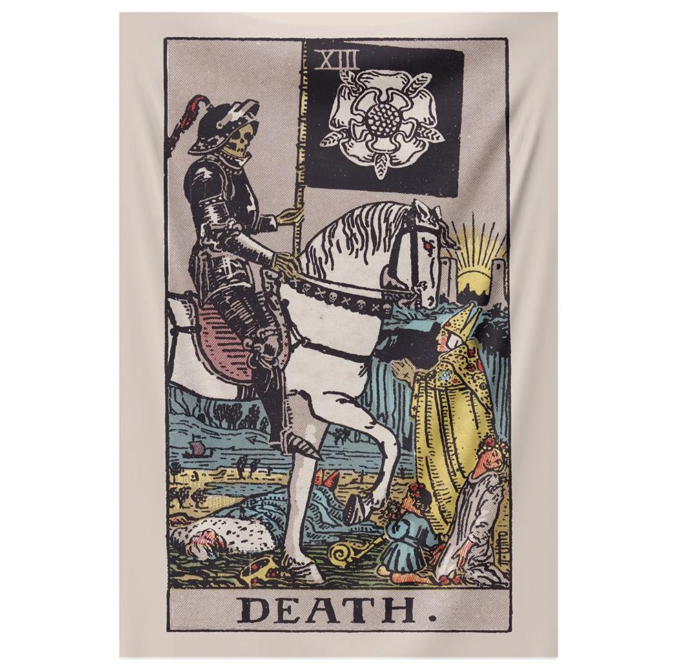 Death Tarot Tapestry tapestry NirvanaThreads - YYT 