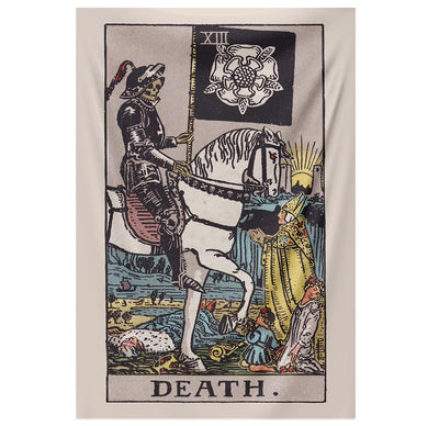 Death Tarot Tapestry tapestry NirvanaThreads - YYT