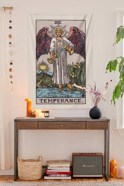 Temperance Tarot Tapestry tapestry NirvanaThreads - YYT