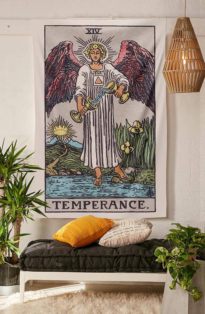 Temperance Tarot Tapestry tapestry NirvanaThreads - YYT 