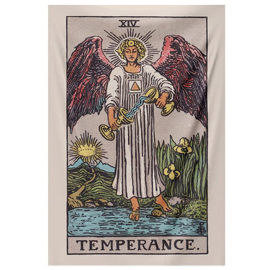 Temperance Tarot Tapestry tapestry NirvanaThreads - YYT