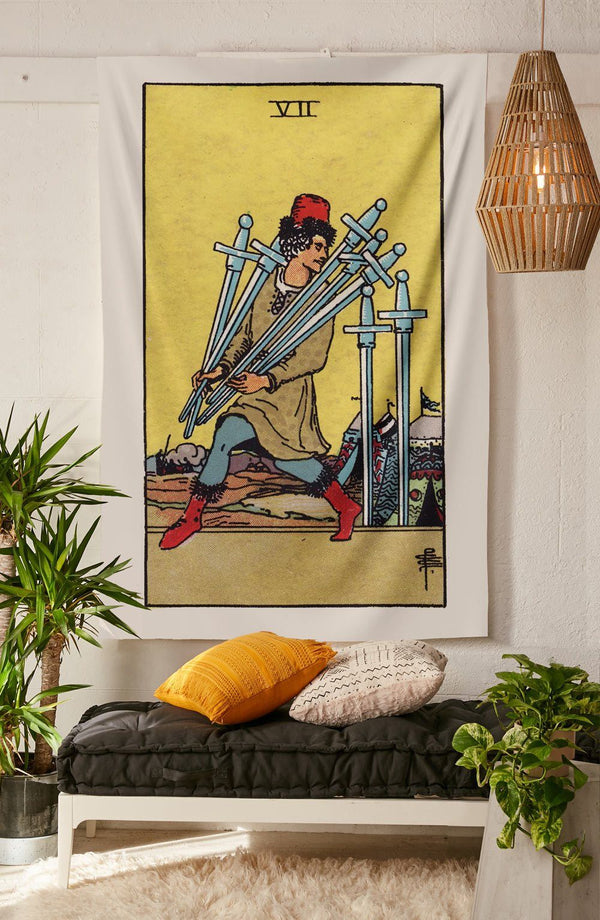 7 of Swords Tapestry - Nirvana Threads