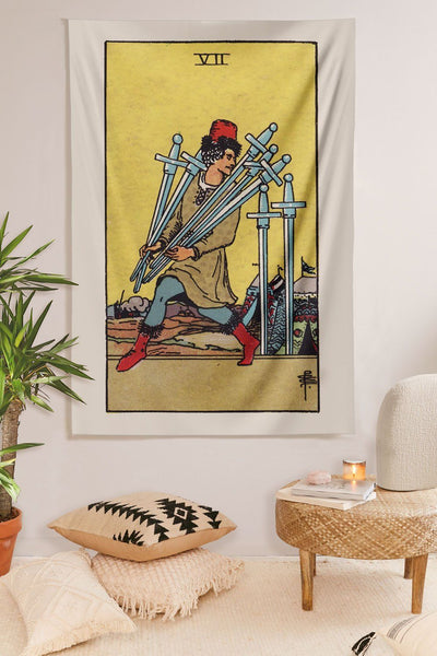 7 of Swords Tapestry - Nirvana Threads