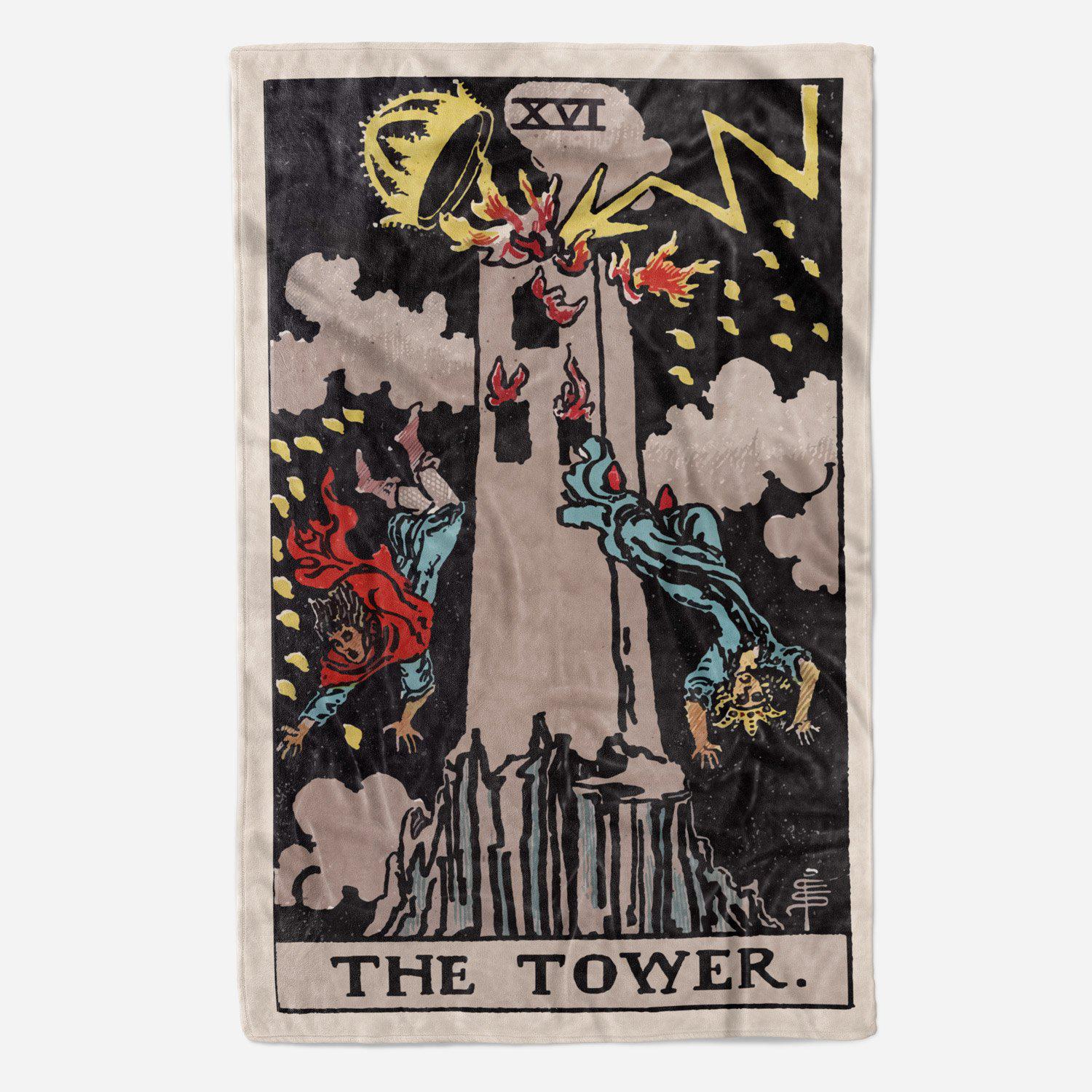Tower Tarot Blanket blanket Nirvana Threads 