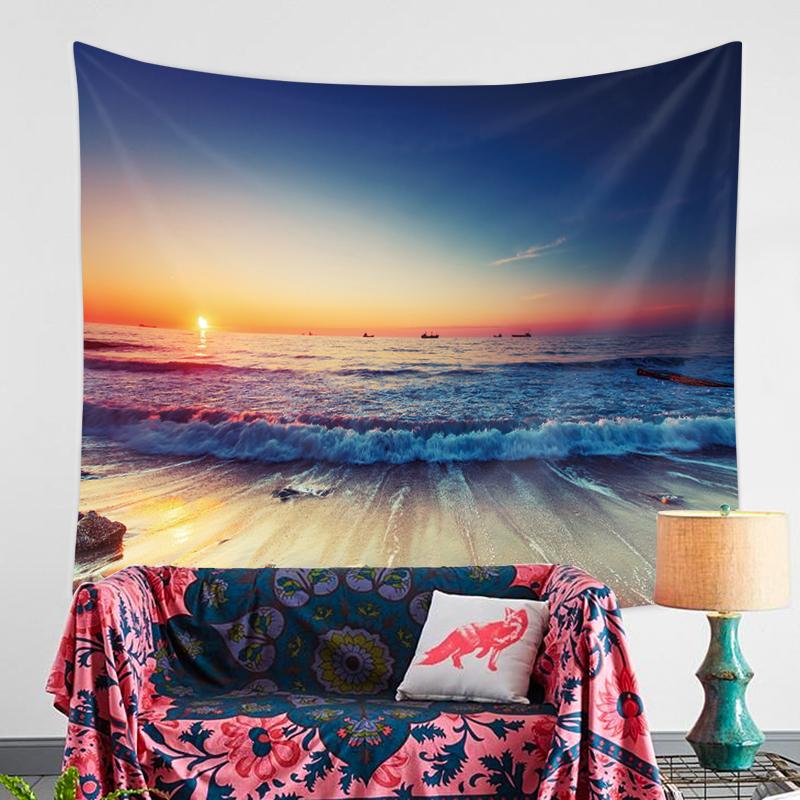 Sunset Beach Tapestry-nirvanathreads