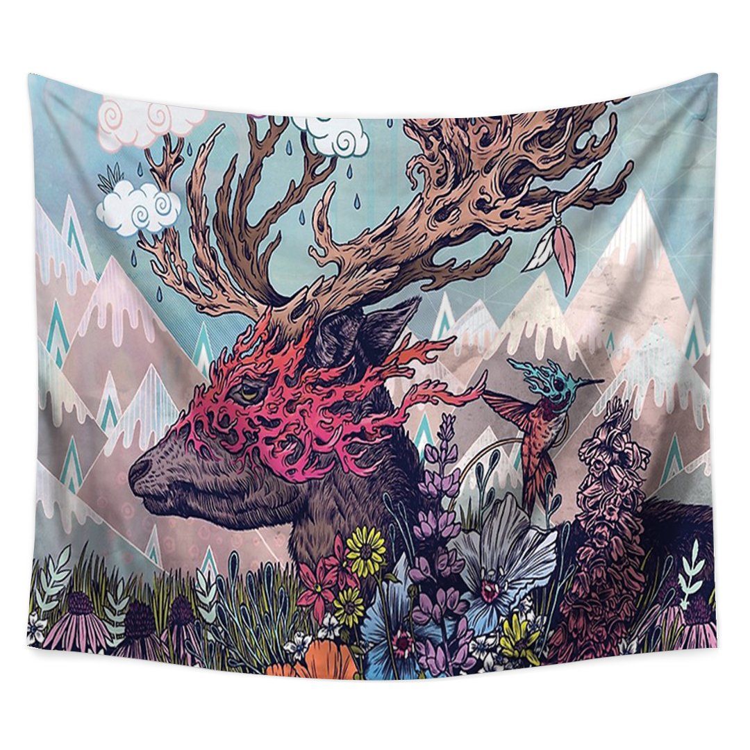 Dream Elk Tapestry-nirvanathreads