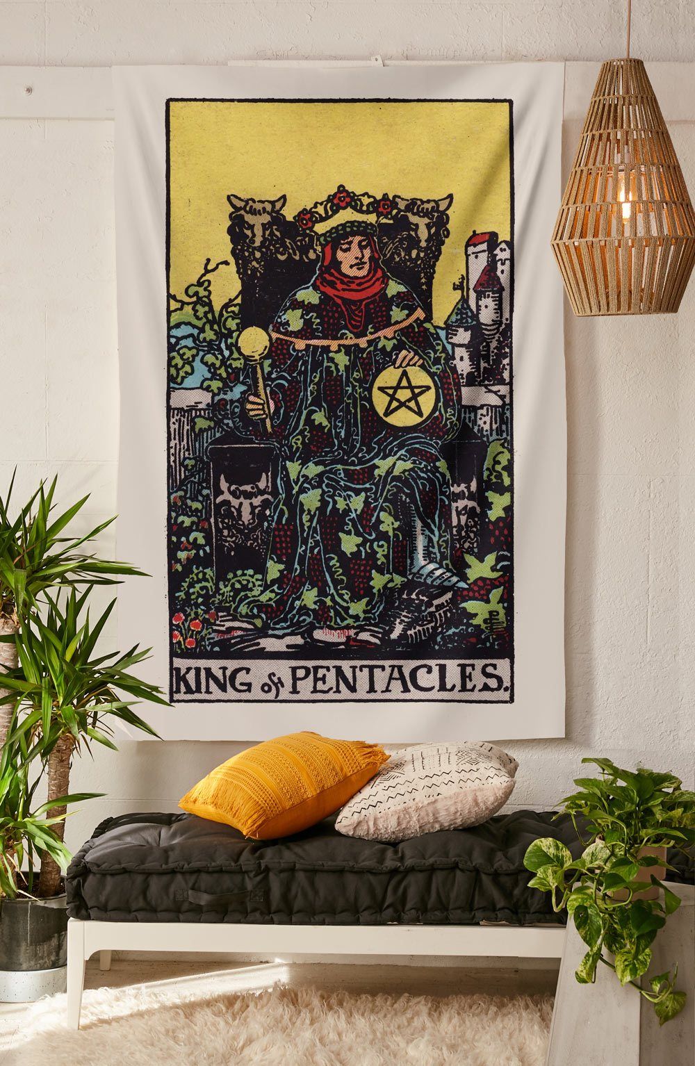 King of Pentacles Tapestry tapestry NirvanaThreads 