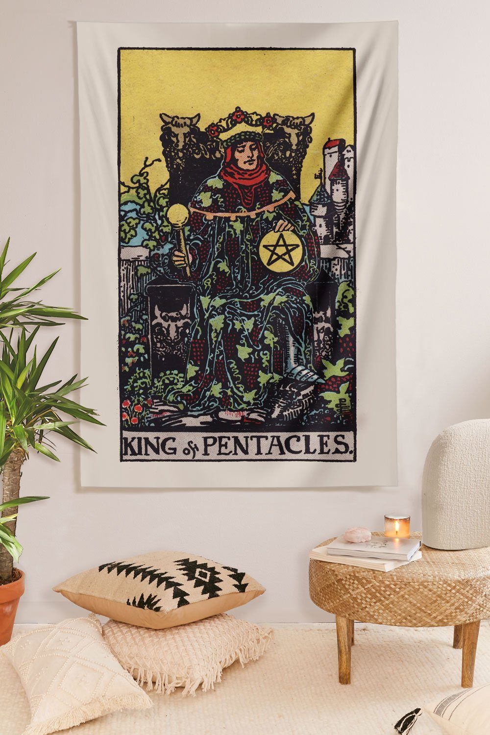 King of Pentacles Tapestry tapestry NirvanaThreads 