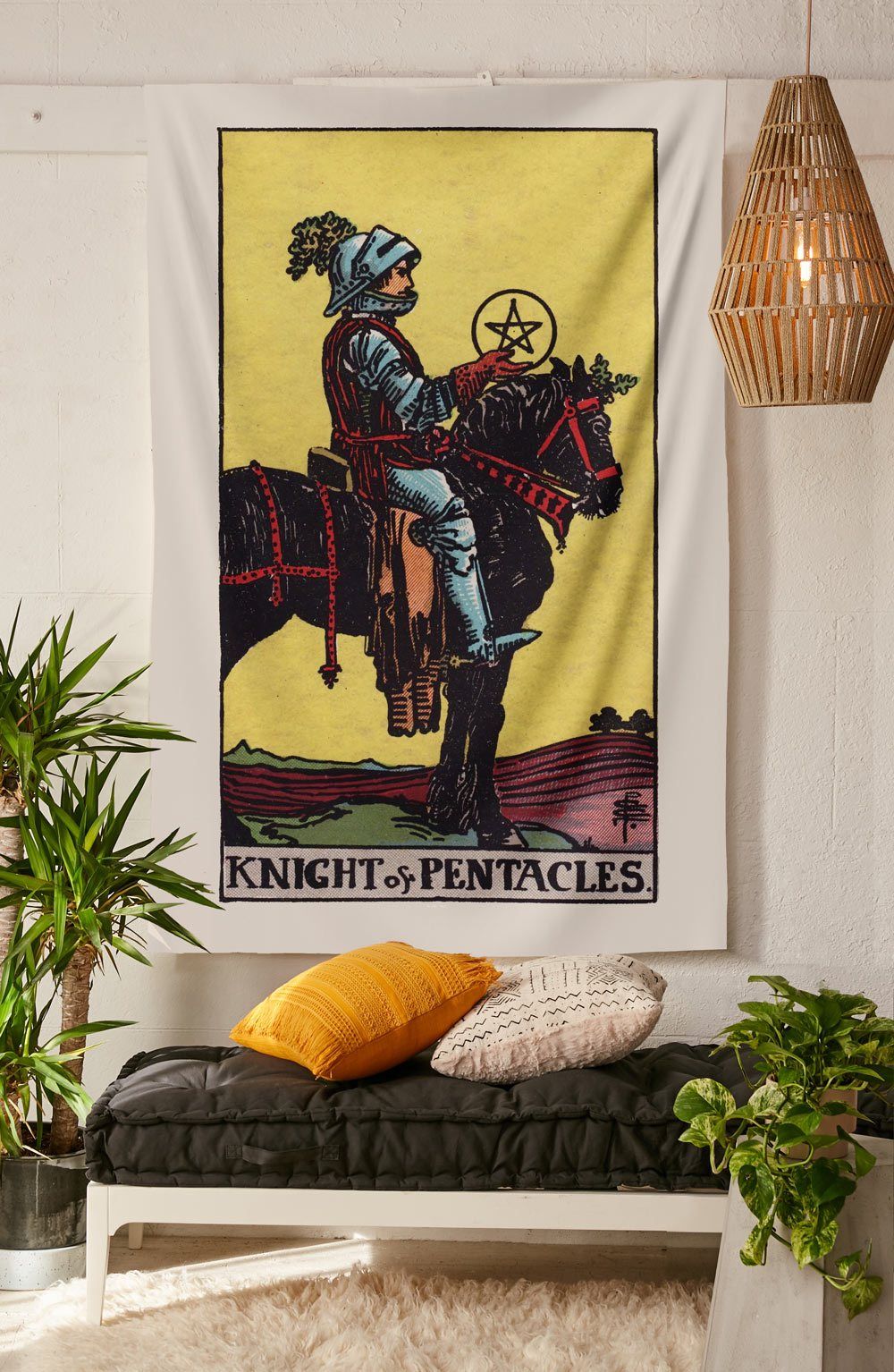 Knight of Pentacles Tapestry tapestry NirvanaThreads 
