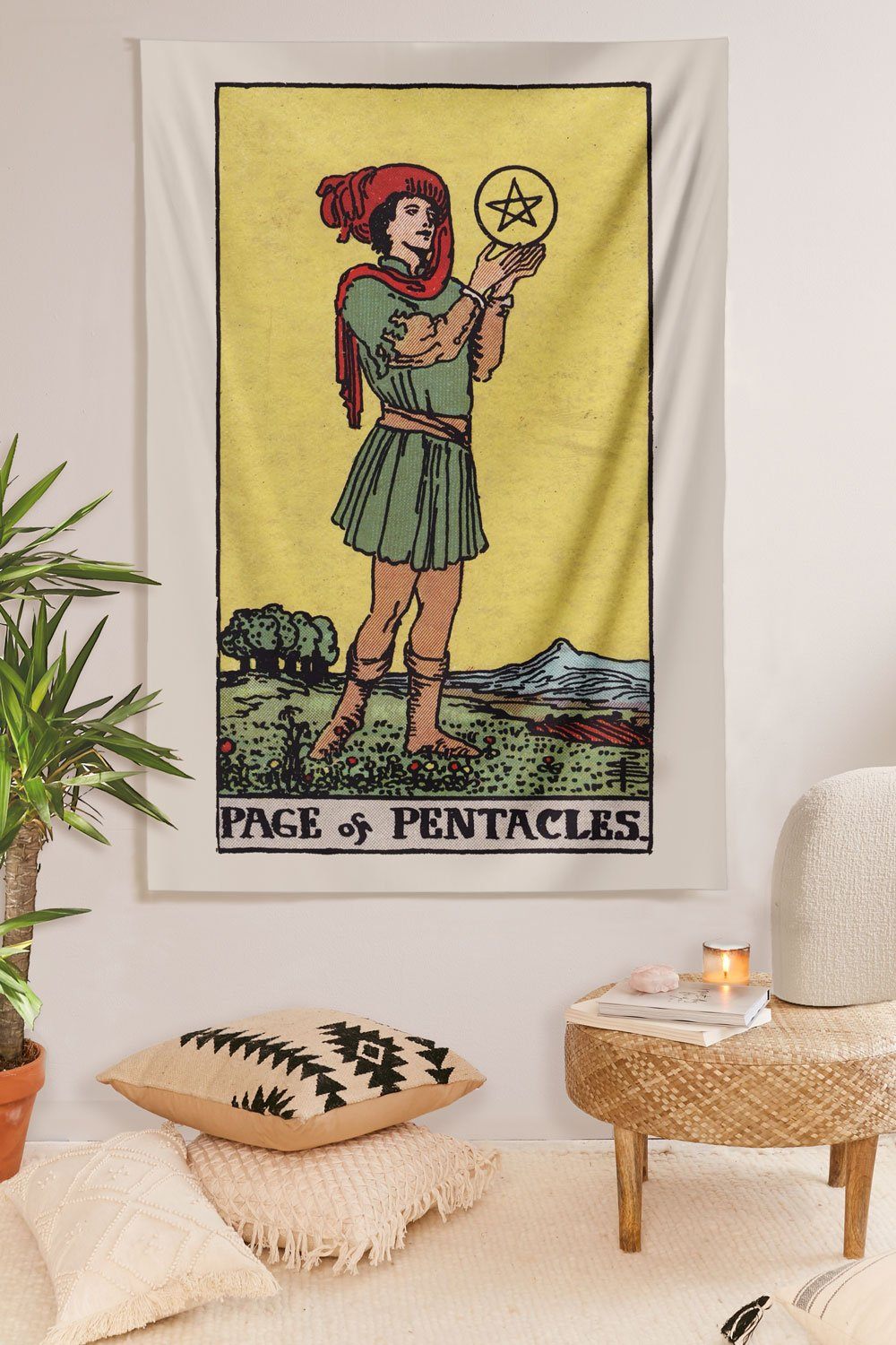 Page of Pentacles Tapestry tapestry NirvanaThreads 