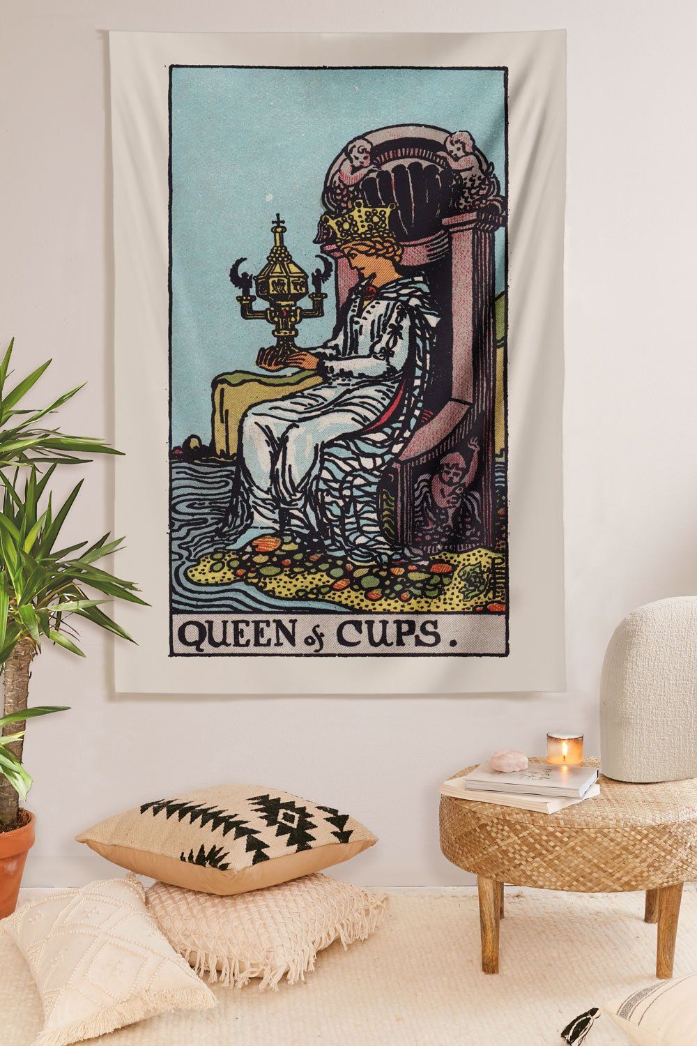Queen of Cups Tapestry tapestry NirvanaThreads 