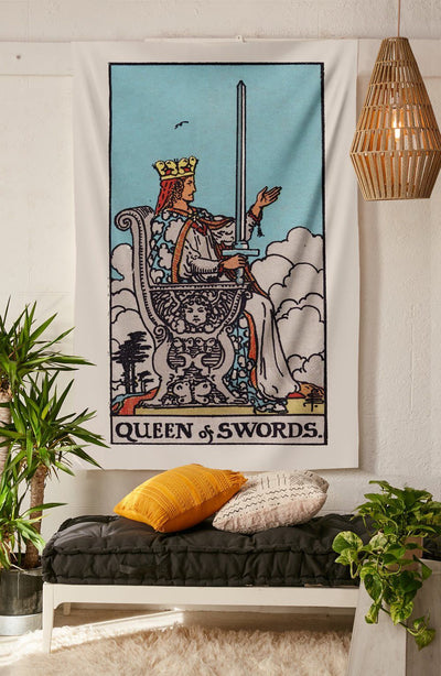 Queen of Swords Tapestry tapestry NirvanaThreads