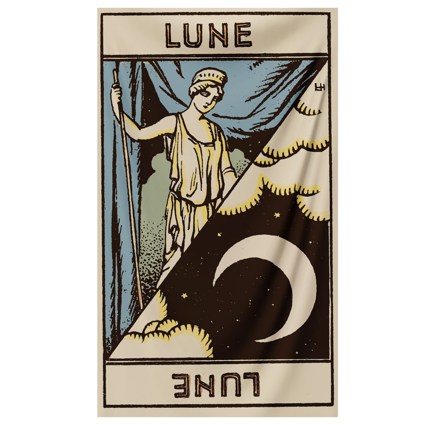 Lune (Moon) Astrology Tapestry tapestry Nirvana Threads 