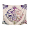Purple Compass Tapestry-nirvanathreads