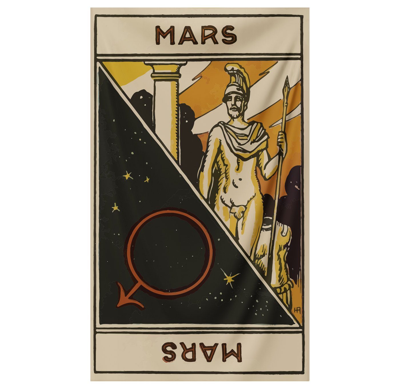 Mars Astrology Tapestry tapestry Nirvana Threads 