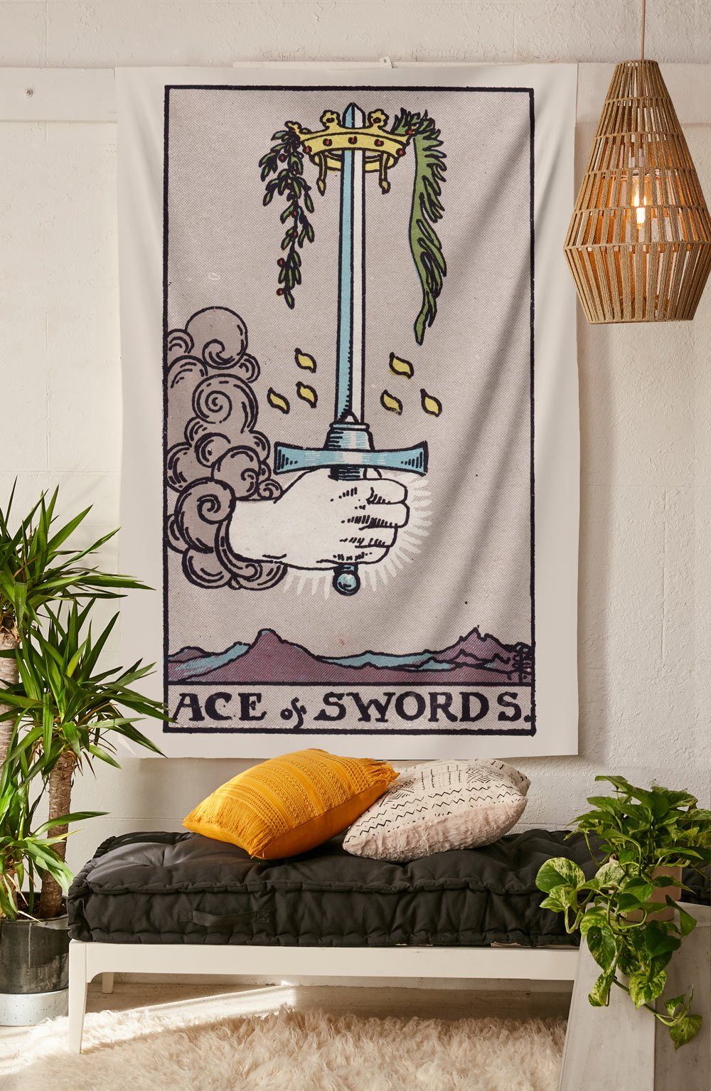 Ace of Swords Tapestry tapestry NirvanaThreads 