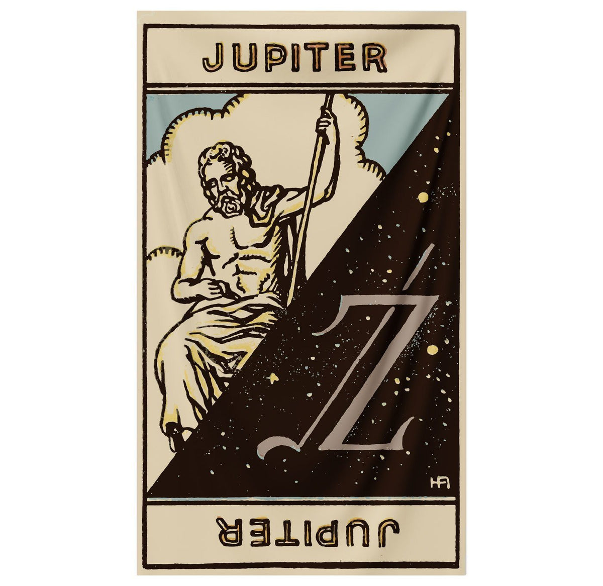Jupiter Astrology Tapestry tapestry Nirvana Threads 