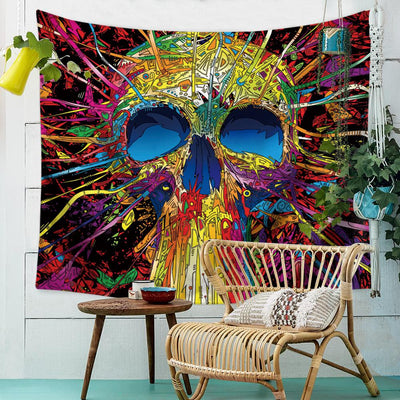 Acid Skull Tapestry-nirvanathreads