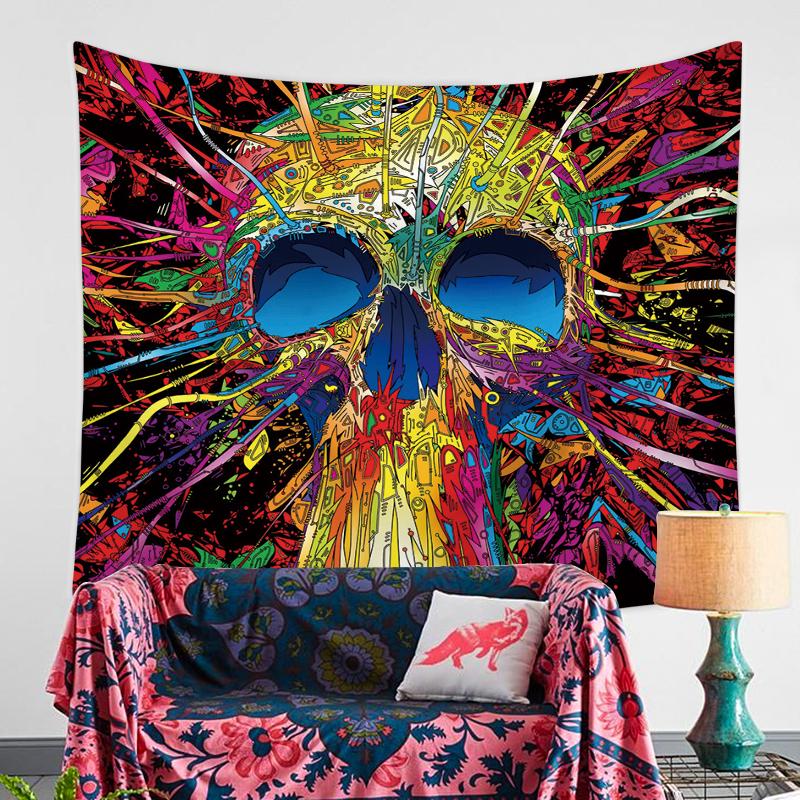 Acid Skull Tapestry-nirvanathreads