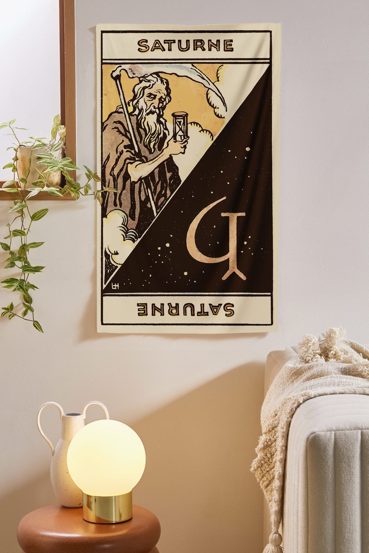 Saturn Astrology Tapestry tapestry Nirvana Threads 