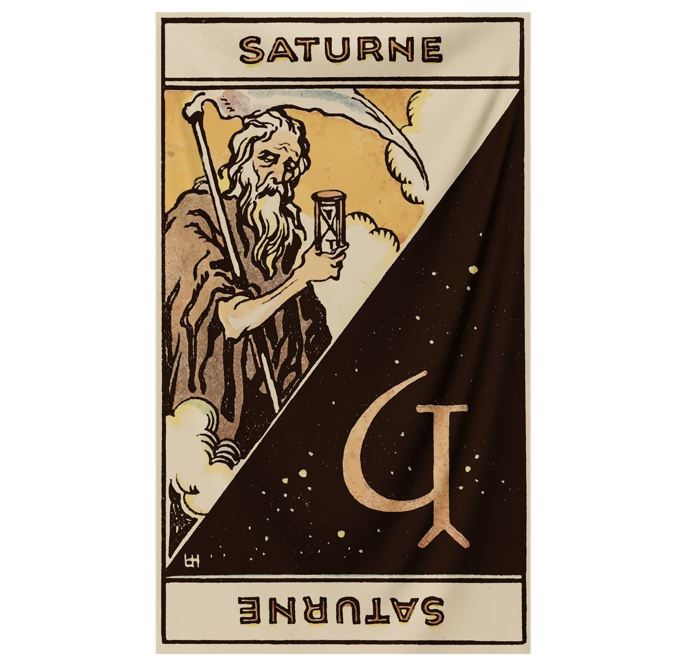 Saturn Astrology Tapestry tapestry Nirvana Threads 