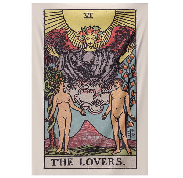 The Lovers Tapestry - Tarot and Astrology Home Decor - Nirvana Threads