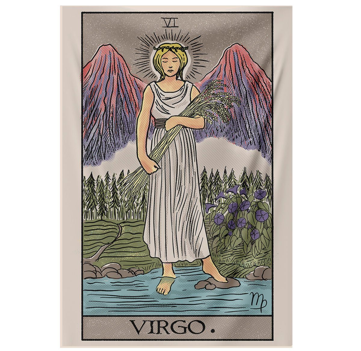 Virgo Tarot Tapestry tapestry Nirvana Threads 