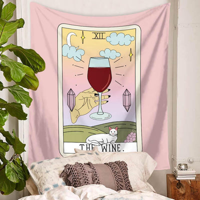 Wine Tarot Tapestry-nirvanathreads