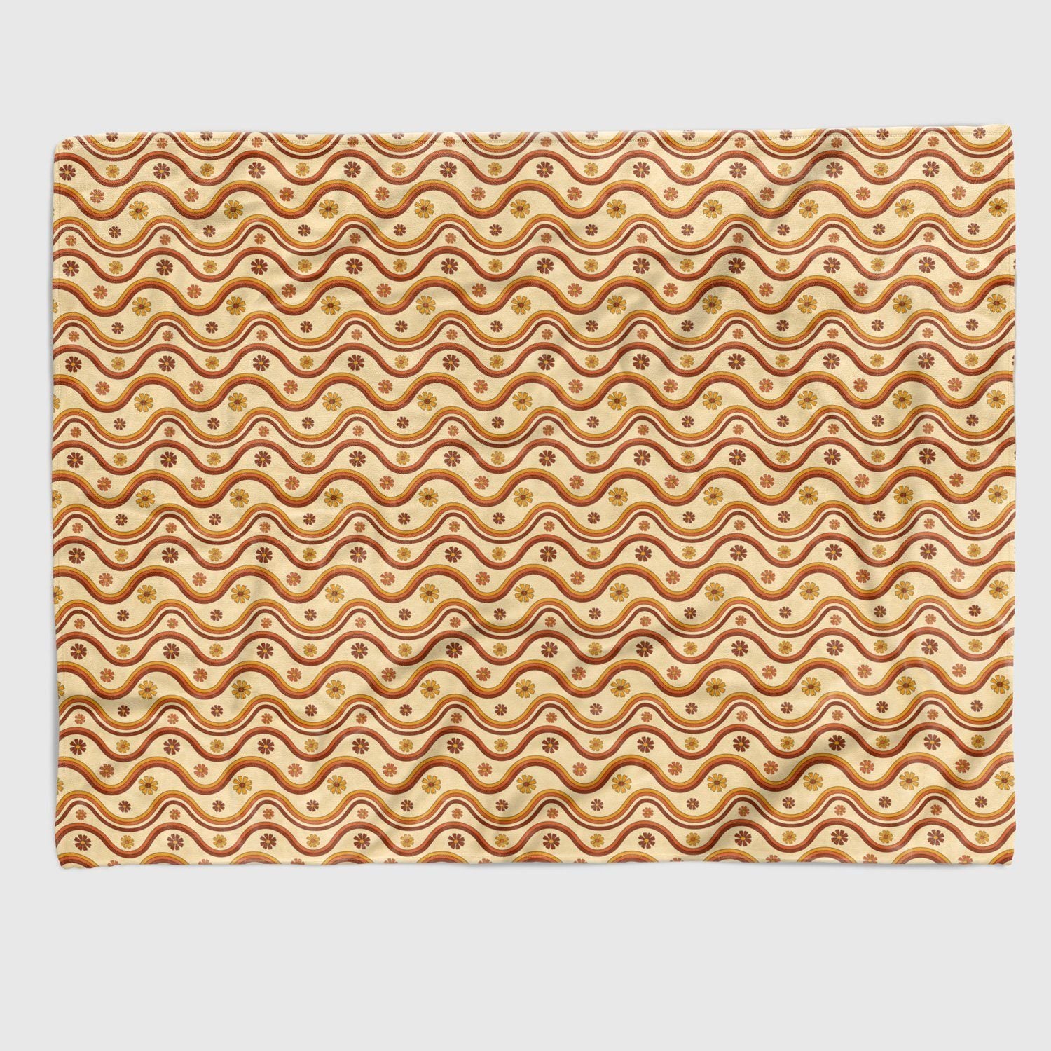 Squiggle Retro Blanket blanket Nirvana Threads Squiggle Queen (200 x 150 cm) 